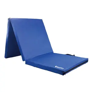 Hoge Kwaliteit Tri Opvouwbare Gymnastische Oefening Workout Mat Tuimelende Gym 3Cm Yoga Matten Met Handgrepen