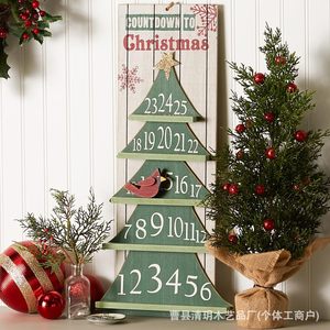 Ornement de compte à rebours de Noël en bois, forme d'oiseau, lot de plusieurs pièces, style rustique, décoratif pour arbre de Noël - Product Image 3