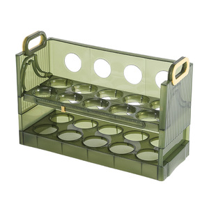 Caja plegable para almacenamiento de huevos con tapa abatible para uso en refrigerador, diseño rectangular, no requiere instalación - Product Image 5