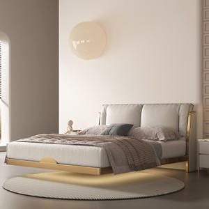 <span class=keywords><strong>Lit</strong></span> en bois <span class=keywords><strong>suspendu</strong></span> flottant pour deux personnes Style italien moderne, élégant et confortable - Product Image 5