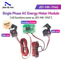 Jiansiyan monofásico 1P 2 cables AC medidor de energía kWh 50Hz consumo de energía vatímetro instalación eléctrica atornillada producto PCBA