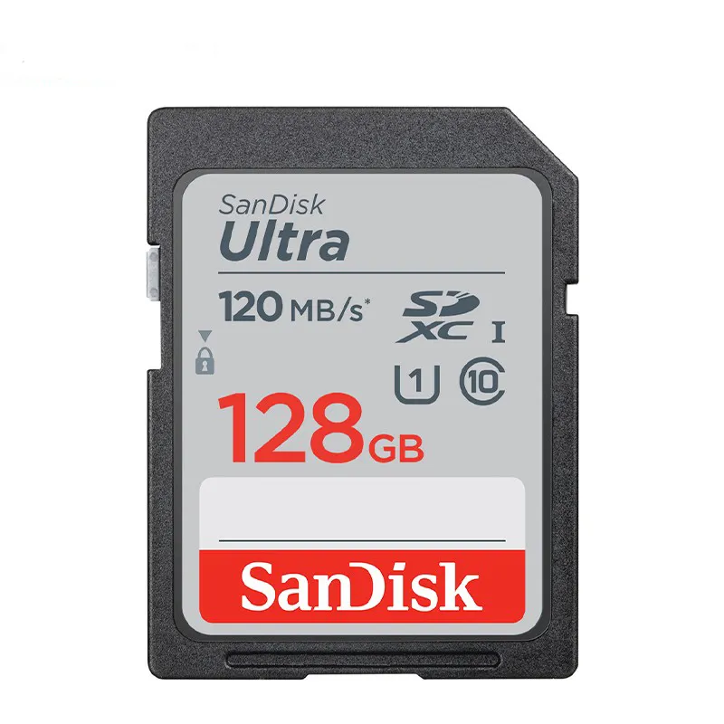 100% new original sandisk ultra 128gb SD Card 120MBs Memory Card C10 SDSDUNC For 4K HD Video Camera SD Card