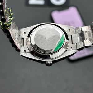 Montres mécaniques automatiques 40 mm en métal doré avec lunette cannelée, cadran bleu glace, date, <span class=keywords><strong>montre</strong></span> de luxe pour homme avec diamants, platine, modèle Président - Product Image 6