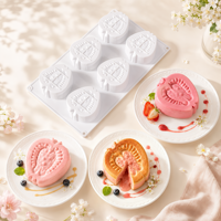Moule à gâteau en silicone SILIKOLOVE Factory à 6 cavités en forme de goyave, antiadhésif, sans BPA, certifié LFGB, pour mousse et pâtisserie