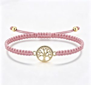 LC202604105 สร้อยข้อมือเชือกถักแบบปรับได้พร้อมจี้ต้นไม้แห่งชีวิตสำหรับผู้หญิงและผู้ชาย - Product Image 4