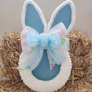 DAMAI <b>Easter</b> Bunny Wreath Bow Front Door Hanging <b>Ornaments</b> Creative Home Wall Decor Supplies for Holiday Party Decoration - Product Image 4