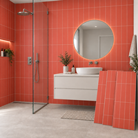 Panneau mural de douche SPC solide avec système de verrouillage par clic, panneaux muraux résistants à l'humidité qui s'adaptent aux carreaux existants pour la rénovation de la maison