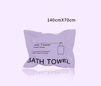 Serviette de bain compressée à usage unique 70x140cm, portable pour voyage, en viscose absorbante, pour fournitures hôtelières, personnalisation du logo possible