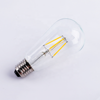 Ampoule LED à filament vintage style Edison ST64, verre transparent, éclat ambré, E27, pour éclairage décoratif dans les restaurants et bars