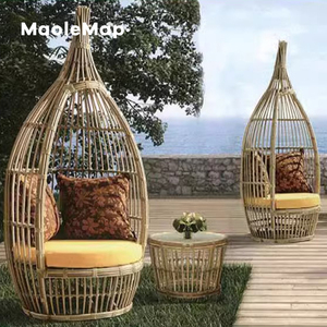 เตียงอาบแดดนอนโซฟาเฟอร์นิเจอร์กลางแจ้งชายหาดคาบาน่าชายหาดเตียงระเบียงหวายเตียงอาบแดดหวายผ่อนคลายเก้าอี้กรงนกสวนโซฟา - Product Image 3