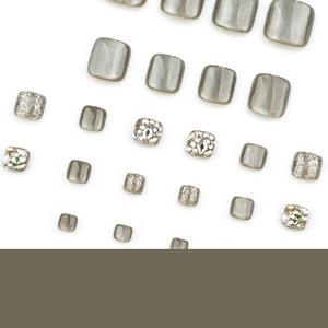 Vente en gros 24 pièces ongles de luxe en acrylique ABS faits à la main et à moitié faits à la main - Product Image 2