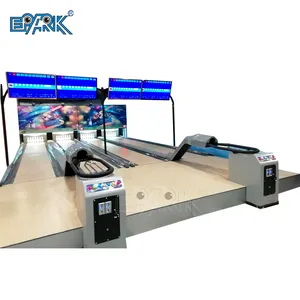 Mesin Bowling Rumah 2 Jalur Simulator Bola Menembak Arcade Lorong Khusus