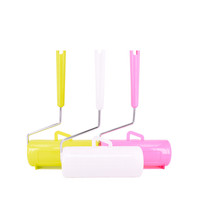 Neues Design handbuch Kunststoff-Reinigungs band reiniger Bett vorhänge Teppich Sticky Lint Roller Manuelle Kunststoff-Teppich Sticky Lint Roller