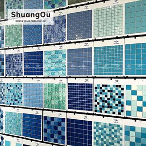 Shuangou Pool Fliesen One-Stop-Porzellan Mosaik Fliesen Lieferant Fabrik Mosaik für Pool Fliesen Großhandel quadratische Mosaik