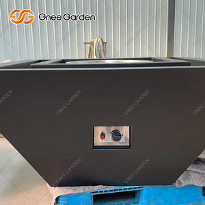 Corten Steel <b>Gas</b> <b>Fire</b> <b>Pit</b> Water Feature with Poker-Eco-Friendly Freestanding Black Pool <b>Fire</b> Bowl (Customizable Sizes) - Product Image 3