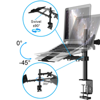 Support pour ordinateur portable en alliage d'aluminium réglable en hauteur pour l'ergonomie et bras pour écran LCD 32 pouces, nouveau