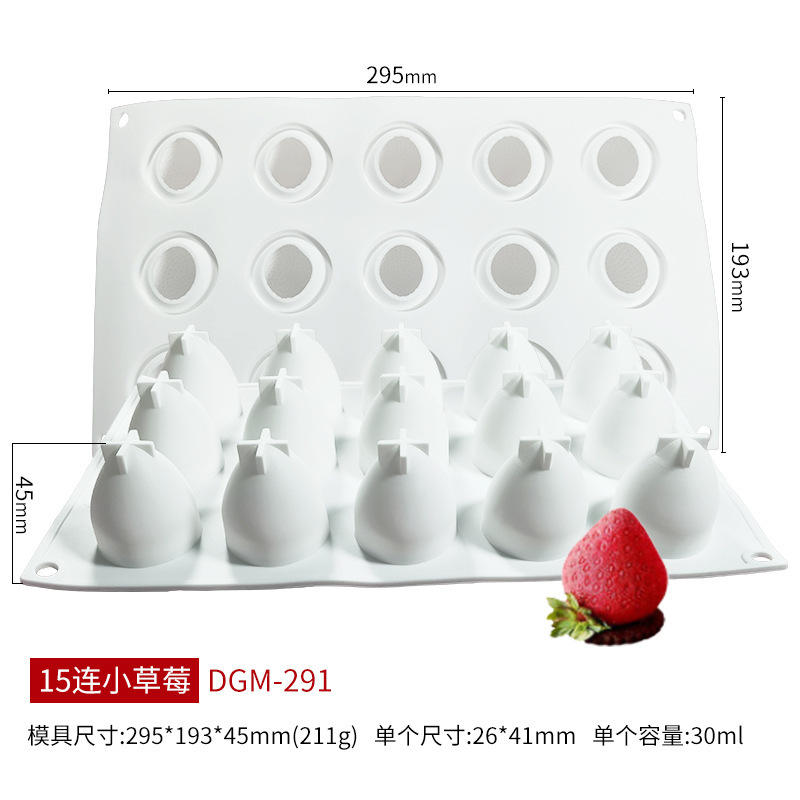 15 fragole tridimensionali consecutive (211g)