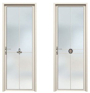 Porte de salle de bain battante en alliage d'aluminium, style moderne minimaliste de luxe léger, étanche, insonorisée, pour villa et chambre, ou pour toilettes - Product Image 1