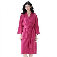 Peignoir en tissu gaufré fin pour couple, collection Printemps-Été, pour hommes et femmes, idéal pour le spa, le sauna et la maison
