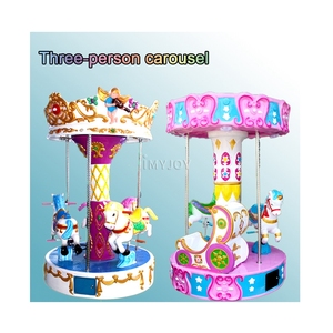 Carrusel Real de 3 Jugadores, 2 Caballos, 1 Asiento, Operado con Monedas, para Niños, en Venta - Product Image 2