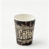 Gobelet en papier biodégradable à paroi simple, motif personnalisé, logo personnalisé, taille personnalisée, gobelet à café jetable