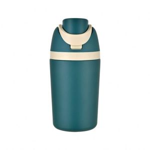 Botella de Agua Deportiva Infantil de 12 oz, Termo Ecológico de Acero Inoxidable 304 de Doble Pared, Vaso para Frutas con Pajita de Succión - Product Image 1