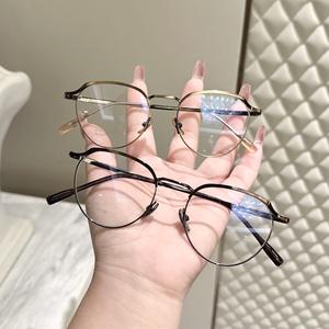 Montures de lunettes rétro ovales en métal, largeur moyenne, verres en résine, unisexe, Danyang 6330 - Product Image 4