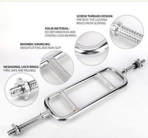 Barre de <span class=keywords><strong>musculation</strong></span> Hammer <span class=keywords><strong>Curl</strong></span> haute capacité en acier massif de 34 pouces, portable, antidérapante, pour la <span class=keywords><strong>musculation</strong></span> des biceps et des triceps à domicile - Product Image 2