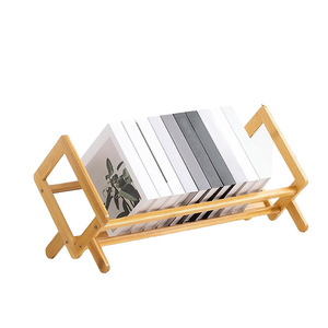 Wooden desktop <b>shelf</b>, office standing bookshelf, storage <b>rack</b>, home simple desktop bookshelf storage <b>rack</b> - Product Image 5