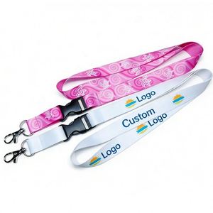 Customized logo Heat Transfer Printing <b>Polyester</b> <b>Lanyard</b> for Work Permit Factory Label Identification Mobile Phone - Product Image 1