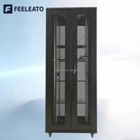 Fabricant OEM/ODM, rack de serveur de centre de données sur pied, 19 pouces, acier SPCC, protection IP20, porte en verre trempé, 18U-47U en stock