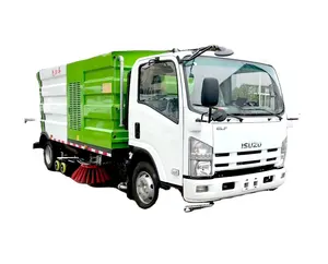 1SUZU 8 ton 10T 12T vakumlu yol süpürme makinesi temizleme kamyonu su deposu şehir sokak ve havaalanı pist