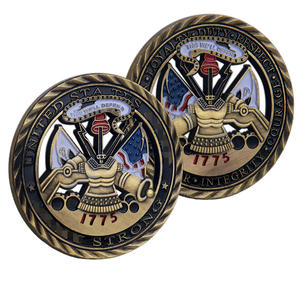 Moneda Conmemorativa Retro de Metal con Relieve Hueco, Temática <span class=keywords><strong>Honor</strong></span> y Coraje, Adorno de Recuerdo, Herencia del Credo - Product Image 5