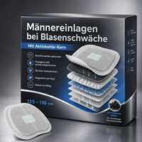 Ergonomische Herren-Einlagen mit 3D-Auslaufschutz und seitlichem Rücklaufsicherungssystem für formelle Anlässe