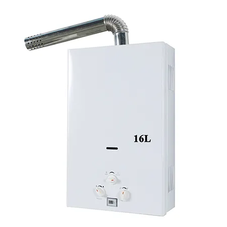 Efficiently forced exhaust type 16 liter gas water heater with motor