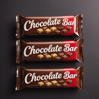 Sacs rectangulaires en plastique thermoscellés avec logo personnalisé de 4g de feuille de bonbons en mylar sac de barre de chocolat scellé à l'arrière en PET pour champignons