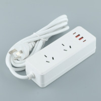 Multiprise britannique standard avec plusieurs prises BS et interrupteurs, portable pour la charge sur ordinateur de bureau à domicile
