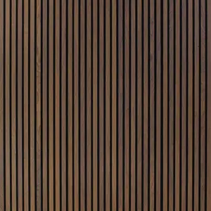 لوح حائط ثلاثي الأبعاد بتصميم حديث من خشب ليفي متوسط الكثافة مقاوم للحرائق عالي الكثافة مزخرف من البوليستر لوح صوتي بقشرة خشبية منحوتة
