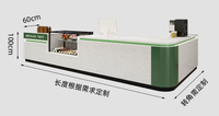 Comptoir de bar pour pâtisserie, comptoir de bar à bubble tea, design pour espaces commerciaux, mobilier de café personnalisable, éclairage LED