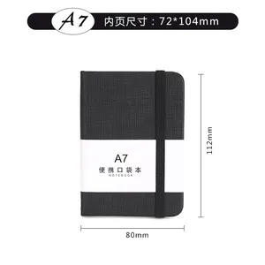 Hoge Kwaliteit A6 Notebook Hardcover Pu Lederen Pocket Notebook Met Pen Journal Notebook Met Aangepaste Logo