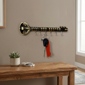 Vintage Metal <b>Key</b> <b>Holder</b> Wall Mounted 6 Hooks Anti Rust <b>Key</b> Rack Decorative <b>Key</b> Organizer for <b>Home</b> Office Use - Product Image 1