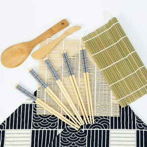 Delantal cruzado Vintage de algodón con bolsillo <span class=keywords><strong>para</strong></span> <span class=keywords><strong>cocinar</strong></span>, <span class=keywords><strong>Kit</strong></span> de <span class=keywords><strong>Sushi</strong></span> artesanal <span class=keywords><strong>para</strong></span> principiantes - Product Image 1