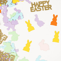 Confettis de fête à thème de Pâques en latex pour la décoration de table de dessert d'oeufs de lapin de baptême d'enfants emballés dans un sac