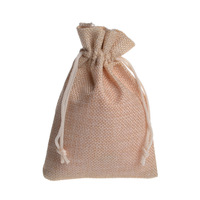 Sac en toile de Jute avec Logo personnalisé pour homme et femme, pochette en toile de Jute marron pour café, cadeau de noël, cordon de serrage