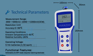 Medidor de ORP Portátil HANZHI HZ-116, Analizador de Calidad del Agua, Medidor de ORP y pH <span class=keywords><strong>2</strong></span> en <span class=keywords><strong>1</strong></span> - Product Image 6