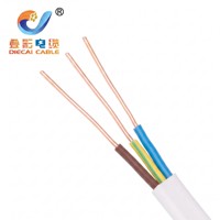 Cable Eléctrico Plano con Revestimiento de PVC y Cobre OFC BVVB, Clasificado por Ingenieros como Resistente al Fuego, para Construcción de Edificios, de Fábrica OEM