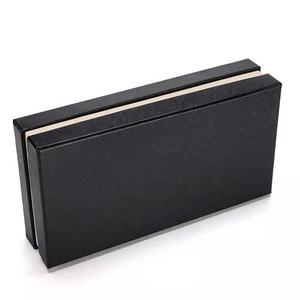 Caja de billetera rectangular negra, caja de embalaje con tapa hacia arriba y hacia abajo para caja de billetera larga universal - Product Image 2