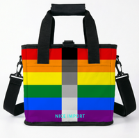 Sac isotherme pliable arc-en-ciel Genderqueer pour le travail, le camping, étanche et anti-fuite avec bandoulière