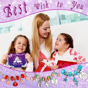 QIAO, cuentas europeas con agujeros <span class=keywords><strong>grandes</strong></span>, Kit de fabricación de joyas Diy hecho a mano, conjunto de pulsera con cuentas DIY con caja de almacenamiento para regalo de niñas - Product Image 4
