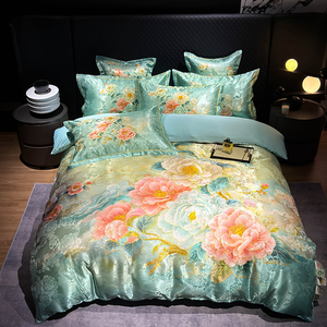 Juego de Ropa de Cama de 4 Piezas Estilo <span class=keywords><strong>PALACE</strong></span>, Cómodo, 300 Hilos, 100% Poliéster, Ecológico, Transpirable, para Todas las Estaciones, Superventas - Product Image 3